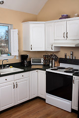 Image showing Clean Contemporary Kitchen Interior