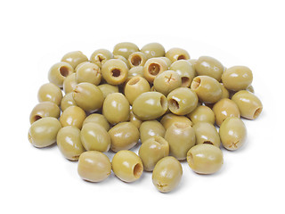 Image showing Green olives