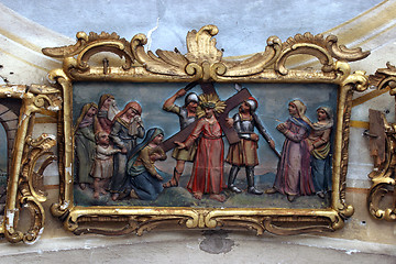 Image showing 8th Station of the Cross, Jesus meets the daughters of Jerusalem