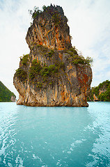 Image showing limestone island - the coast of Thailand, Phuket