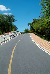 Image showing Country-road over a hill