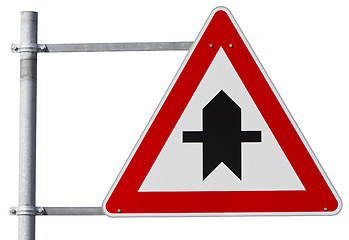 Image showing german right of way sign (clipping path included)