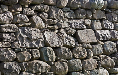 Image showing stone wall in evening light