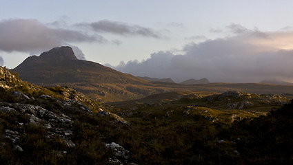 Image showing big mountain in evening light