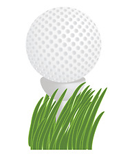 Image showing golf ball on a tee