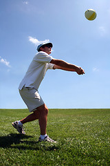 Image showing Volleyball Player on grass