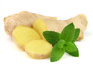 Image showing Ginger with mint