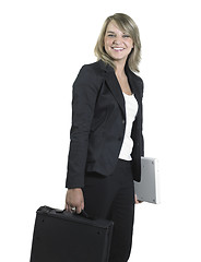 Image showing young smiling business woman