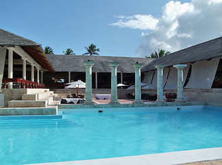 Image showing holiday resort with pool