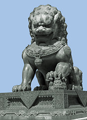Image showing Chinese Lion sculpture