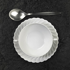 Image showing soup plate and spoon