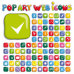 Image showing Stylized pop art web icon set