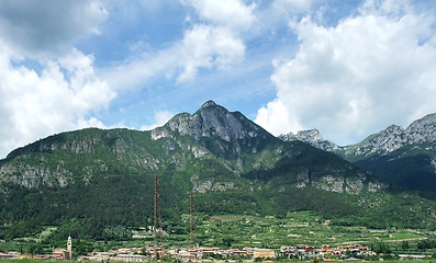 Image showing alpine scenery at summer time