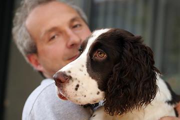 Image showing Man and his dog