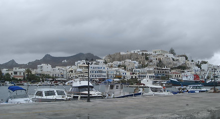 Image showing city of Naxos in Greece at evening time