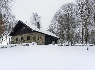 Image showing cottage in winter ambiance