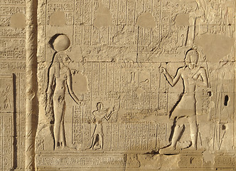 Image showing relief at the Esana temple in Egypt