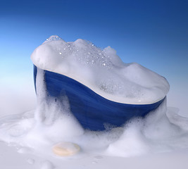 Image showing bathtub and foam