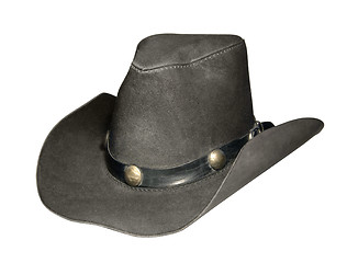 Image showing leather cowboy hat