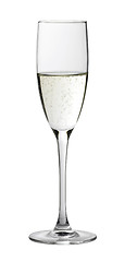 Image showing half filled champagne glass