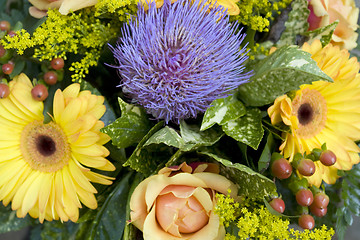 Image showing colorful bunch of flowers