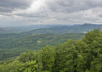 Image showing aerial view around Haut-Koenigsbourg Castle