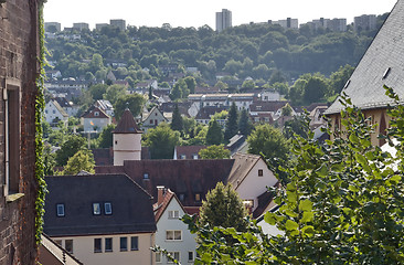 Image showing Wertheim aerial view at summer time