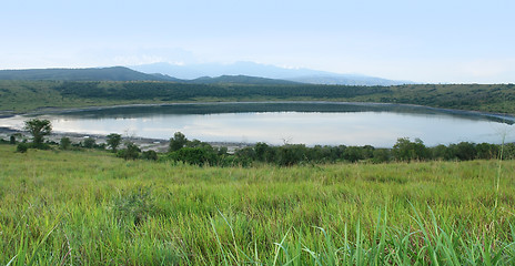 Image showing evening scenery at Chambura Gorge in Uganda