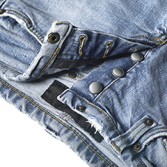 Image showing blue jeans detail