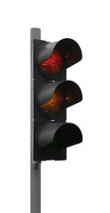 Image showing traffic light shows red and yellow