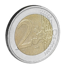 Image showing two euro coin closeup