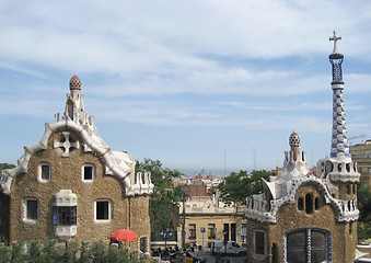 Image showing weird houses in Barcelona