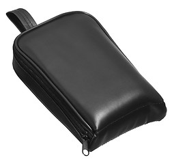 Image showing black leather bag
