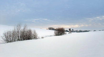 Image showing rural winter scenery in Hohenlohe