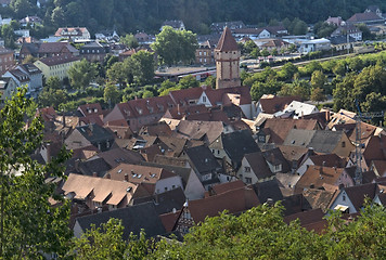 Image showing Wertheim aerial view in sunny ambiance