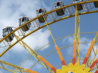 Image showing colorful big wheel detail