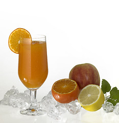 Image showing glass of fruit juice