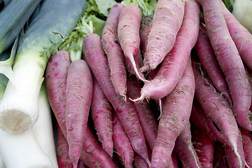 Image showing radish and field garlic