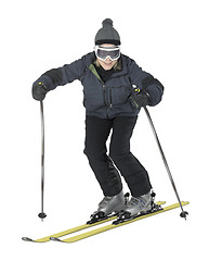 Image showing funny girl while skiing