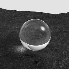 Image showing crystal ball on stone surface