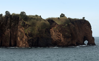 Image showing seaside rock formation at the Azores