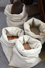 Image showing Bag of Wheat and Corn