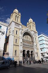 Image showing Cathedral of St Vincent de Paul in Tunis