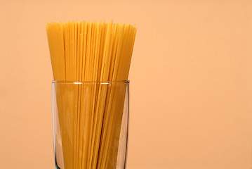 Image showing Spaghetti in clear glass