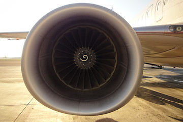 Image showing Aircraft engine intake