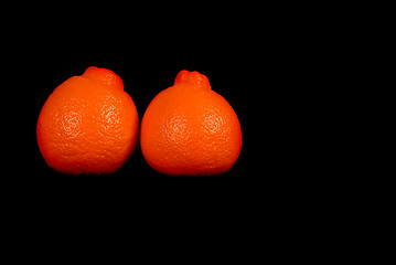 Image showing Two minneola oranges