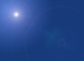 Image showing bright light in the blue sky