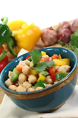 Image showing fresh Asian chickpea salad