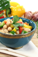 Image showing Asian chickpea salad