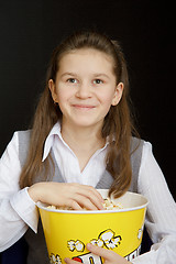 Image showing girl in a movie theater